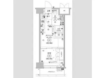 セジョリ墨田イーストIII(1DK/5階)の間取り写真