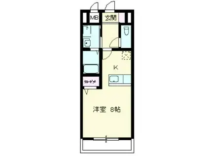 グランパーク・シーマレジデンス (ワンルーム/6階)の間取り写真