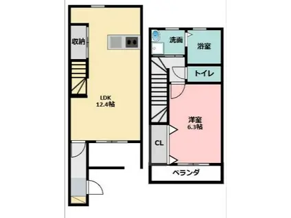 ピアット(1LDK/1階)の間取り写真