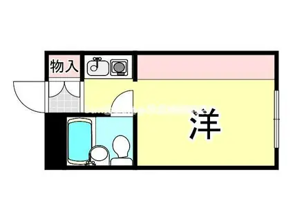 ピュア立花(ワンルーム/1階)の間取り写真