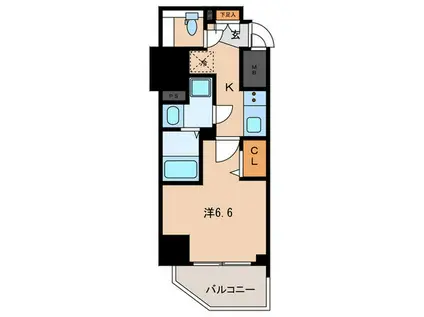 プレサンス神戸元町ミューズ(1K/8階)の間取り写真