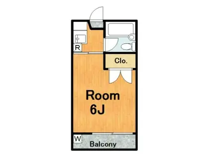 フラット泉(1K/1階)の間取り写真