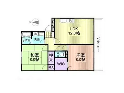 メゾンボナール(2LDK/1階)の間取り写真