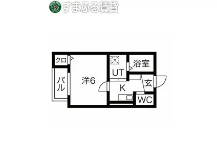 ルミエーテ(1K/3階)の間取り写真