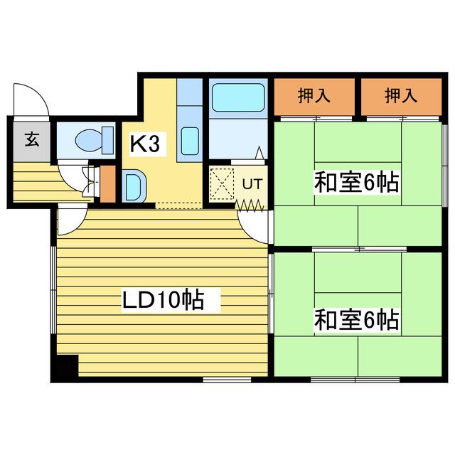 パレーシャル21A(2LDK/2階)の間取り写真