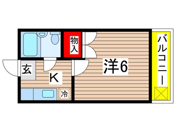 第2昭栄マンション(1K/3階)の間取り写真