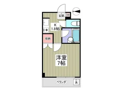 DAIKAN(1K/1階)の間取り写真