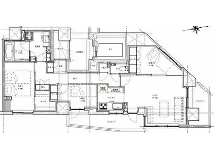 クリオ市谷薬王寺(3LDK/11階)の間取り写真