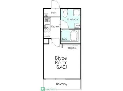 SOLANA鴻巣加美(1K/3階)の間取り写真