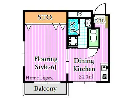 エルハイム(1K/1階)の間取り写真