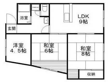 元町東ビル(3LDK/4階)の間取り写真