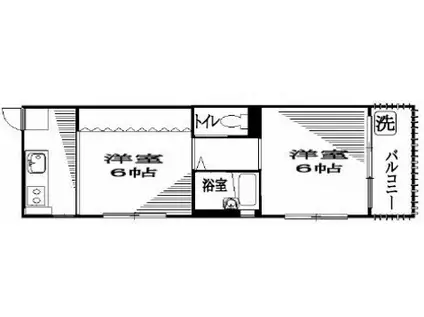 FKハイム(2K/3階)の間取り写真