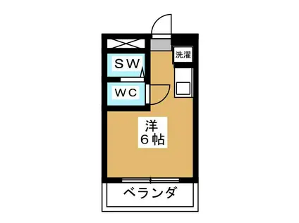ウイニングプラザ(ワンルーム/2階)の間取り写真