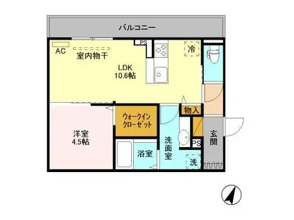 フォルテア(1LDK/3階)の間取り写真