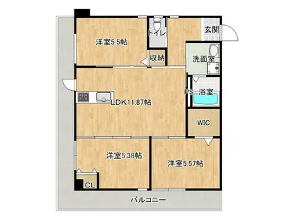 D.GRANMII(3LDK/3階)の間取り写真