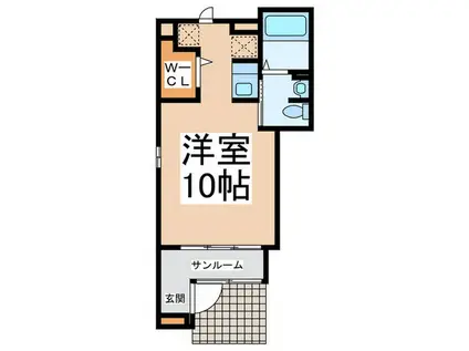 グラシオ小川(ワンルーム/1階)の間取り写真