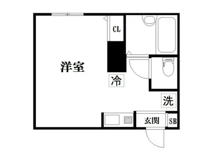カインズ大山(ワンルーム/1階)の間取り写真