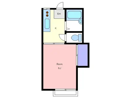 コーポ八重垣(1K/1階)の間取り写真