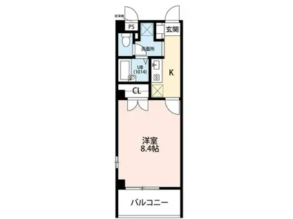 アンプルール フェール YOSHIDA(1K/1階)の間取り写真