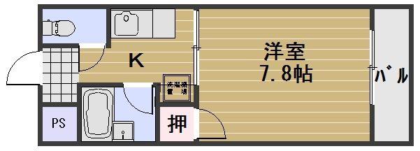 アルフィーネ厚生町(1K/1階)の間取り写真