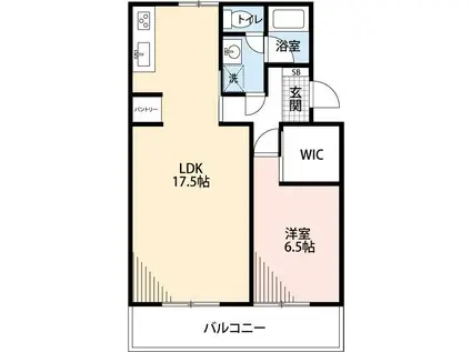 マンションカメリア I(1LDK/2階)の間取り写真