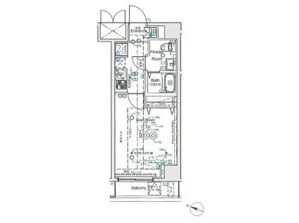 ヴォーガコルテ池上弐番館(1K/7階)の間取り写真