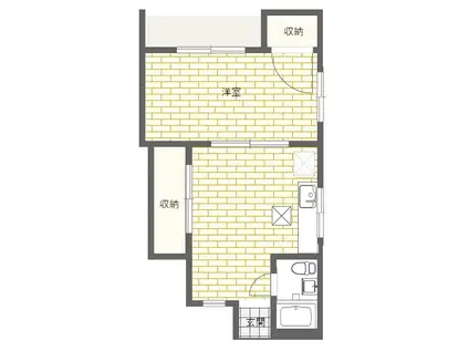 スペース(1K/1階)の間取り写真