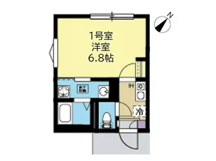 サナブルーム妙蓮寺(1K/2階)の間取り写真