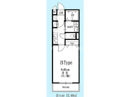 シティパレス南林間(1K/2階)の間取り写真