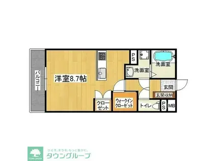 エスペランサ(ワンルーム/1階)の間取り写真