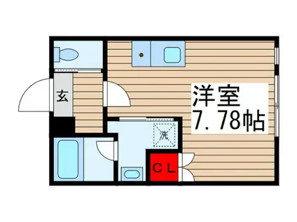 LA LUCE(ワンルーム/2階)の間取り写真