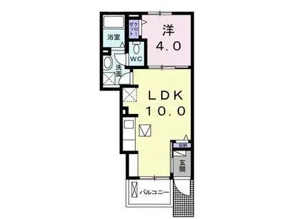 トゥジュール(1LDK/1階)の間取り写真