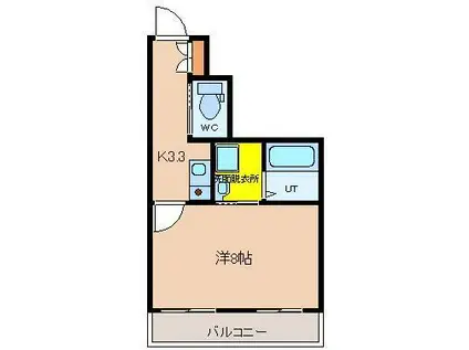 グレン ヴィラ・ケイ(1K/2階)の間取り写真