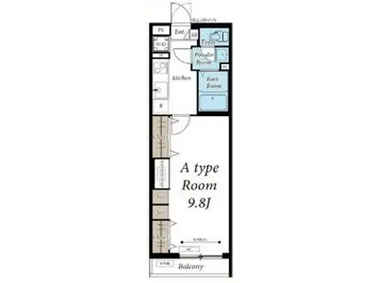 ラビス東照宮(1K/1階)の間取り写真