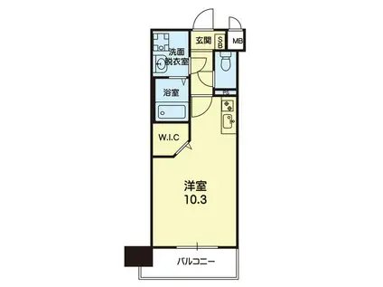 GRAN BASE 下通(ワンルーム/10階)の間取り写真