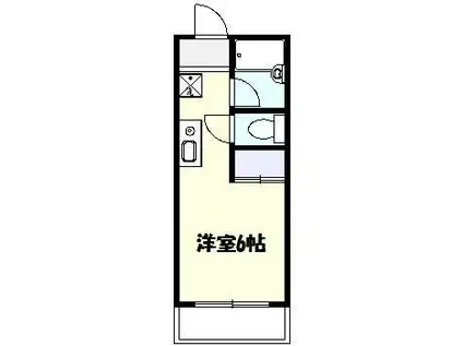 メゾン・ド・クレール(ワンルーム/2階)の間取り写真