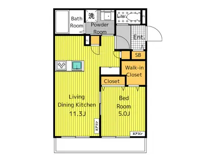 CERA WHITE(1LDK/3階)の間取り写真