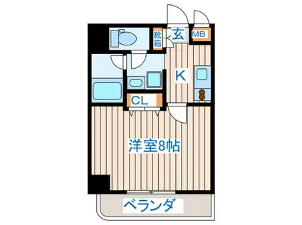 グラシアスはちまん(1K/7階)の間取り写真