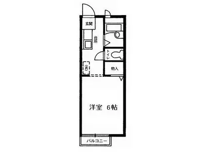 グランディール葵(1K/1階)の間取り写真