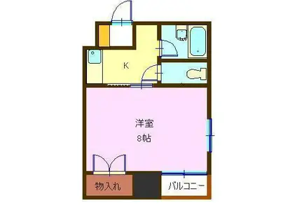 エクセル富士見(1K/3階)の間取り写真