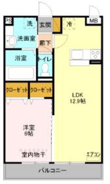 ロイヤルローズ(1LDK/3階)の間取り写真