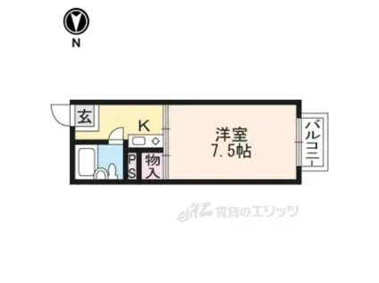 MANDARINPALACE(1K/2階)の間取り写真