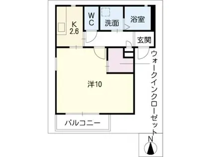 メゾン・エスポワール(1K/2階)の間取り写真