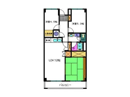 サンミエール千歳(3LDK/11階)の間取り写真