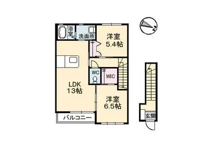 サンディアス(2LDK/2階)の間取り写真