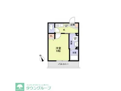 シエル弘明寺(1K/2階)の間取り写真