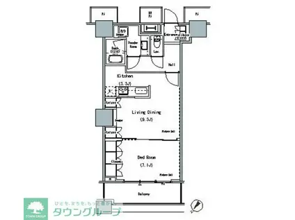 THE TOKYO TOWERS MIDTOWER(1LDK/24階)の間取り写真
