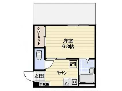 早川コーポIII(1K/1階)の間取り写真