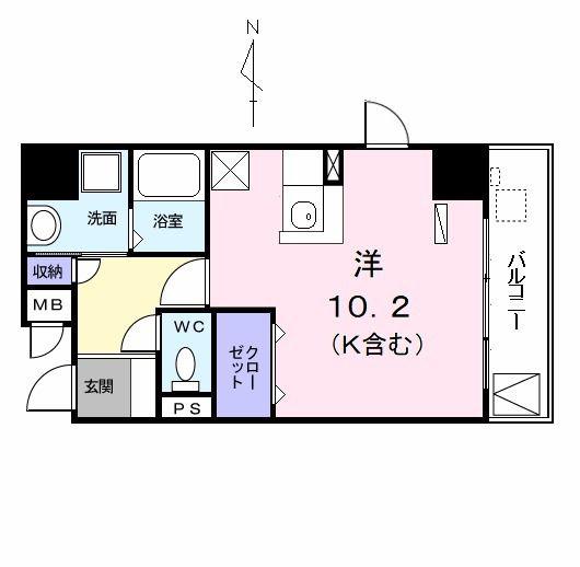 ベルアンジュ(ワンルーム/3階)の間取り写真