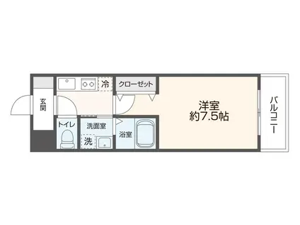 シャトーグロワール(1K/3階)の間取り写真